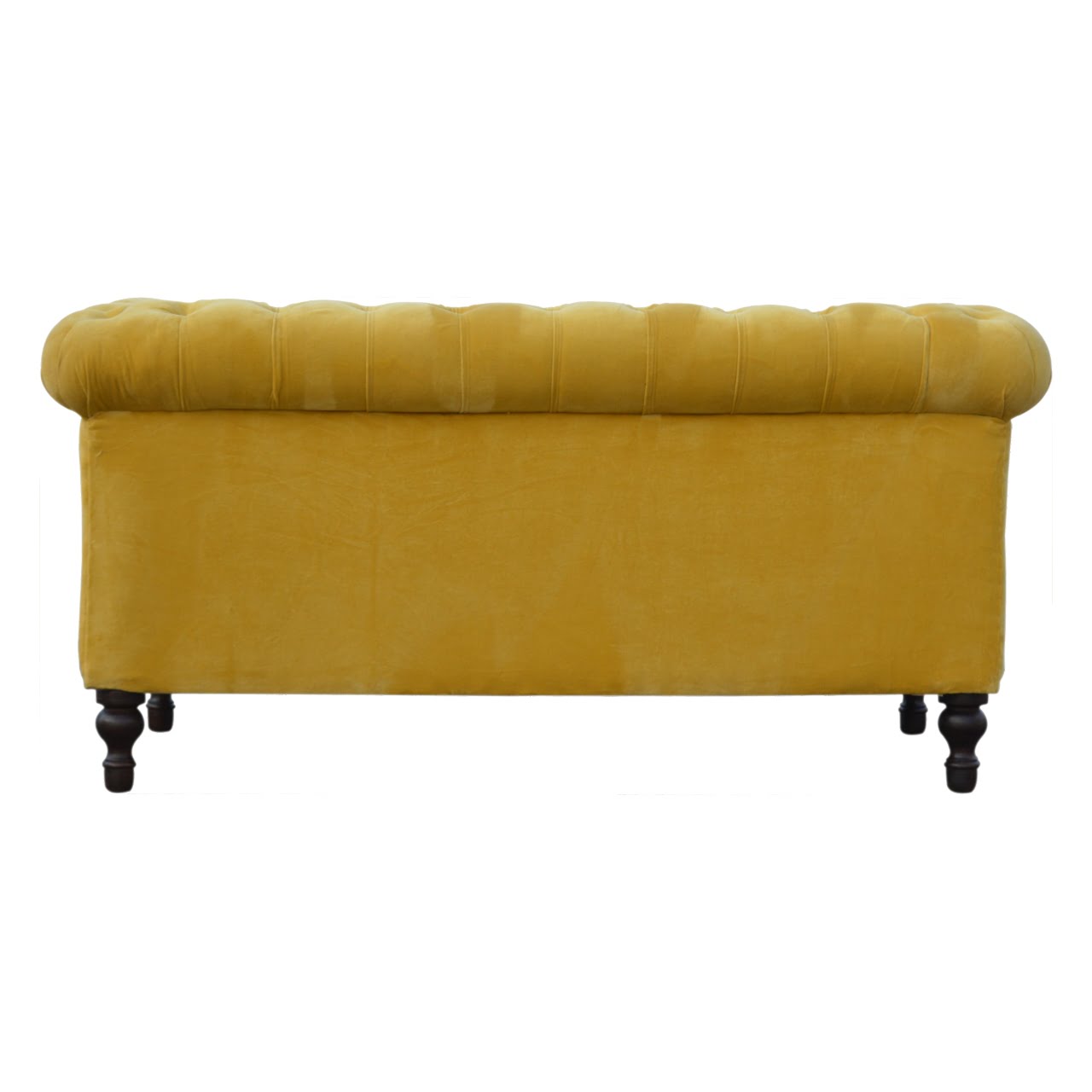 Mustard Velvet Chesterfield Sofa - Luxe Home Comforts