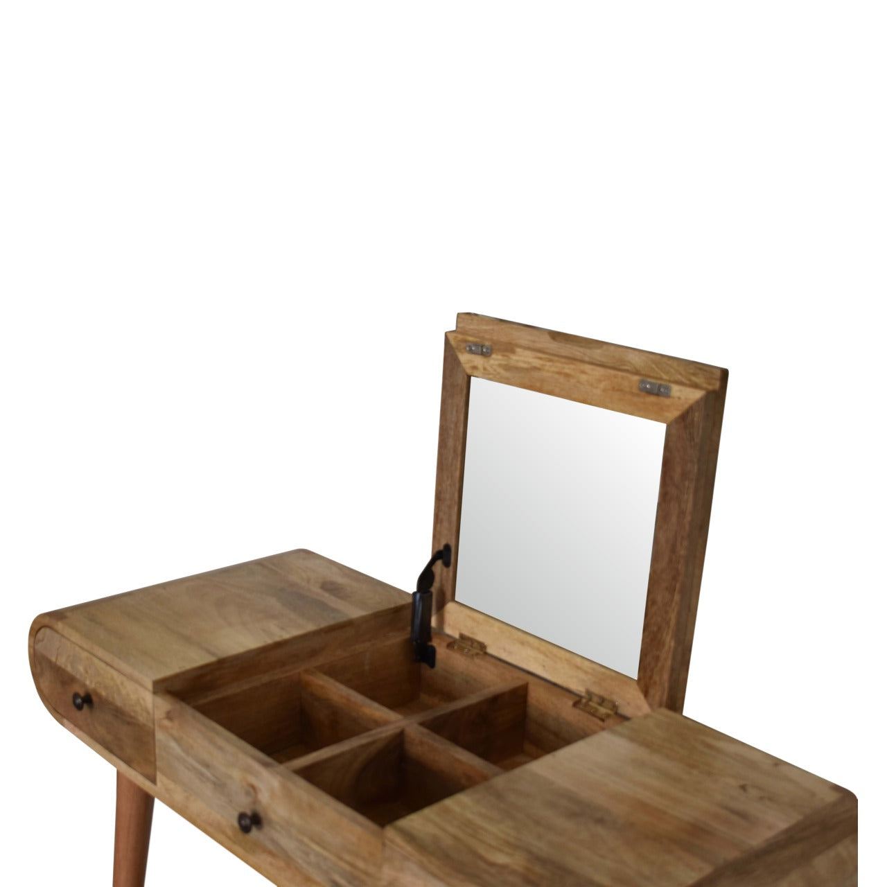 Oak-ish Round Dressing Table - Luxe Home Comforts