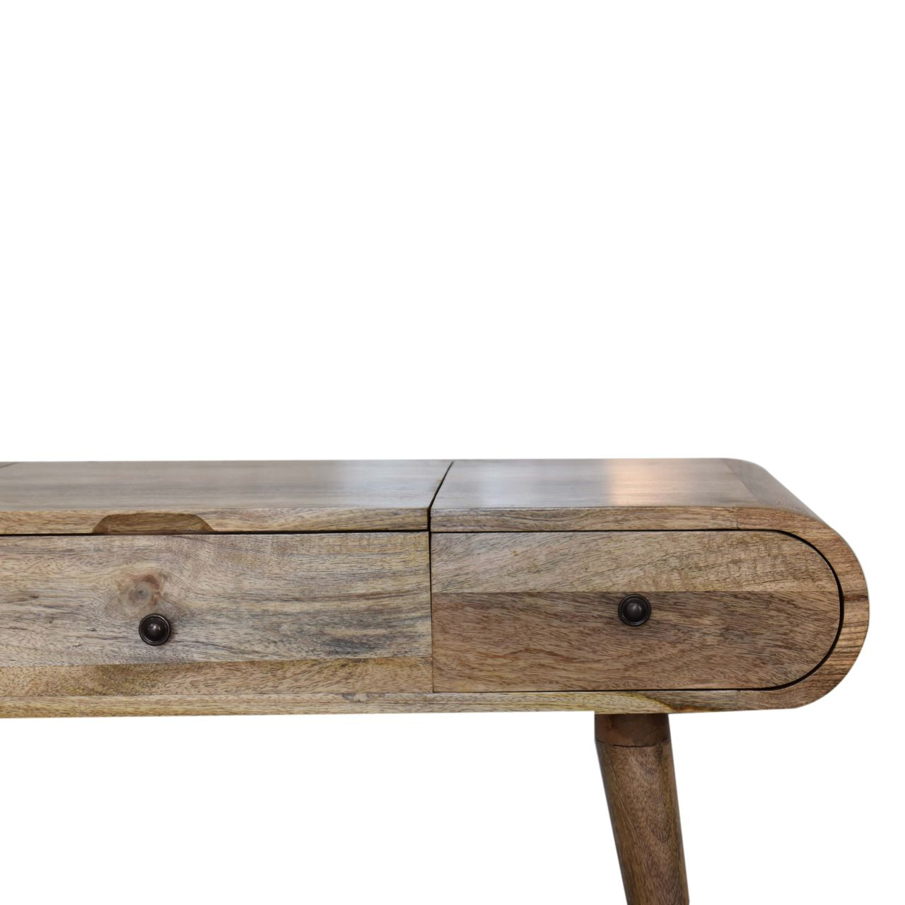 Oak-ish Round Dressing Table - Luxe Home Comforts