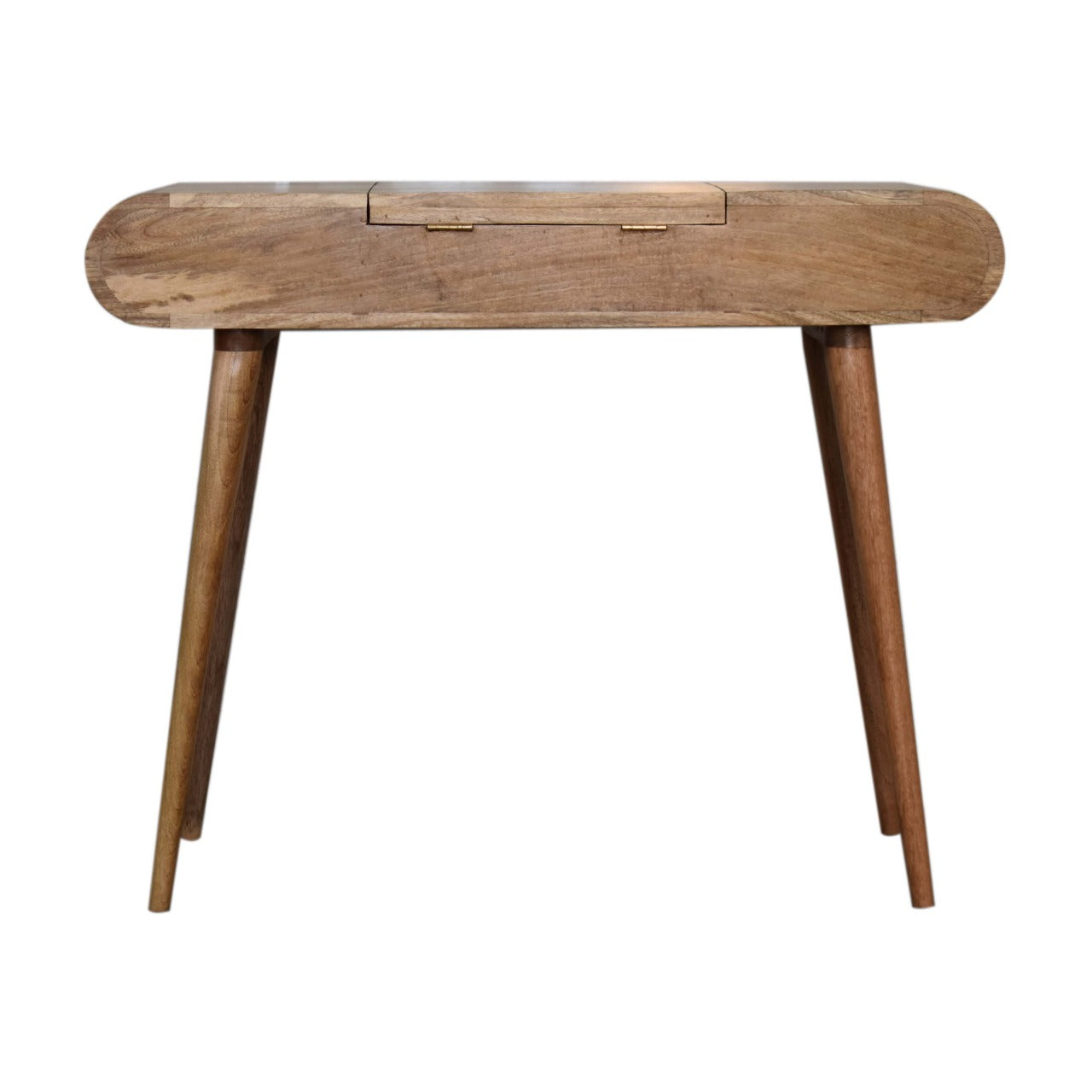 Oak-ish Round Dressing Table - Luxe Home Comforts