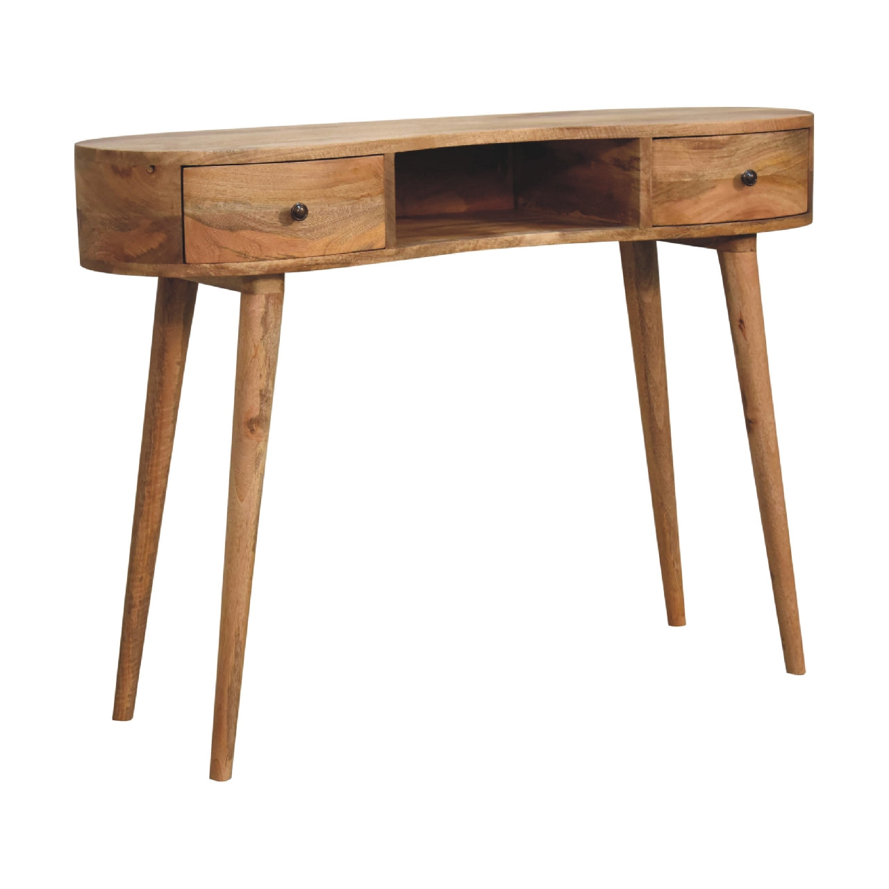 Oak-ish Wave Writing Desk - Luxe Home Comforts