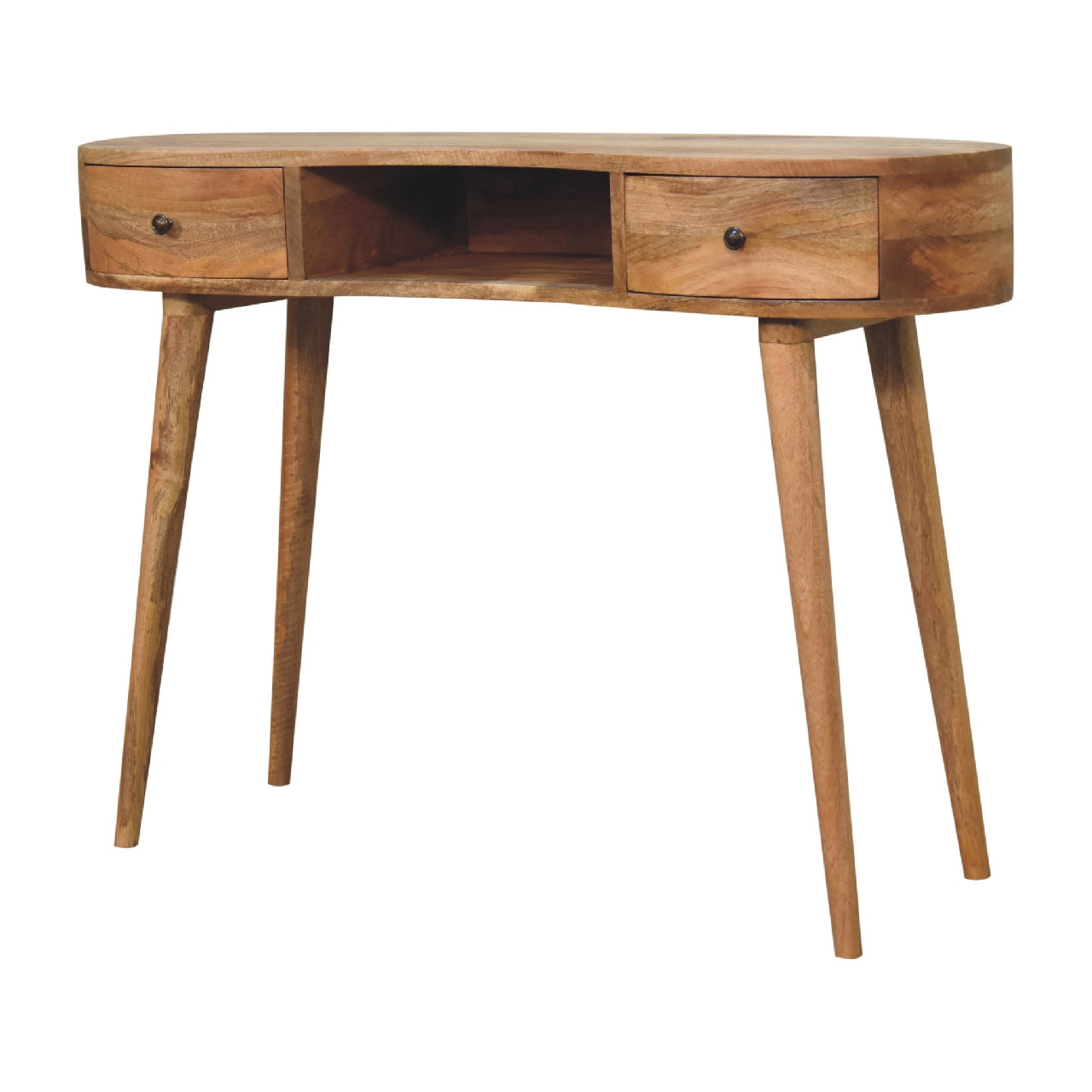 Oak-ish Wave Writing Desk - Luxe Home Comforts