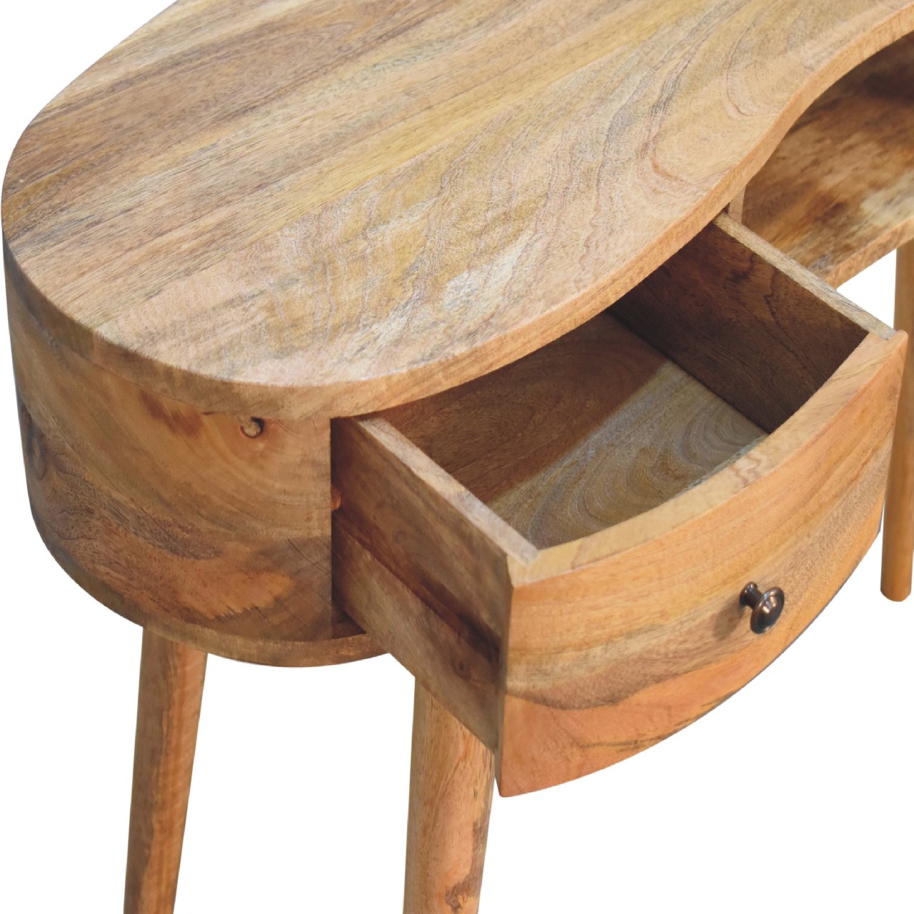 Oak-ish Wave Writing Desk - Luxe Home Comforts