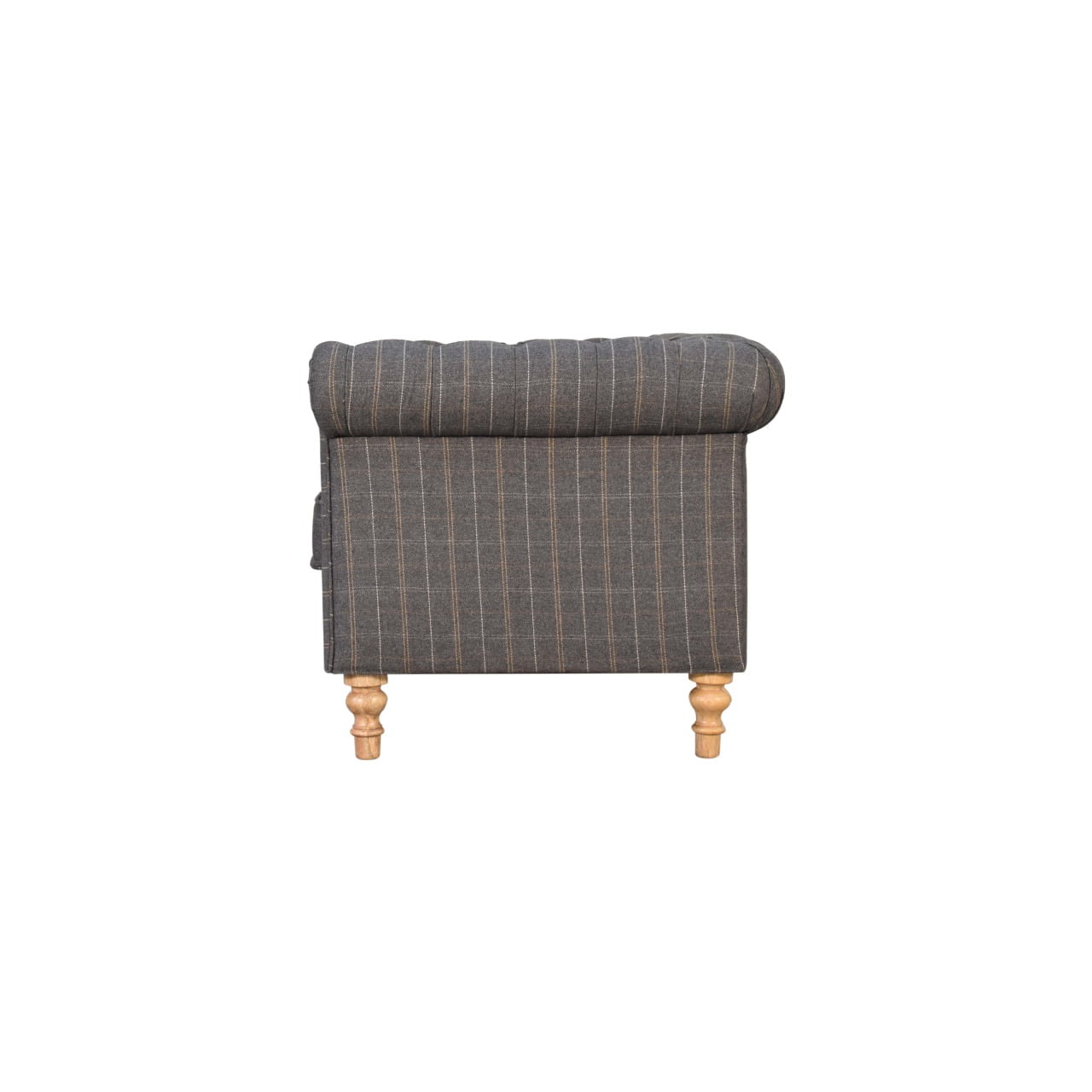 Pewter Tweed 2 Seat Chesterfield Sofa - Luxe Home Comforts