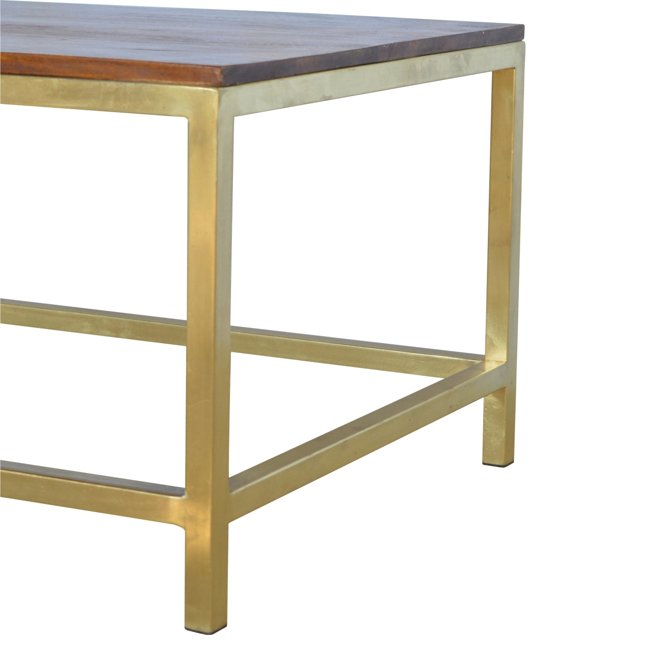 Rectangle Gold Coffee Table - Luxe Home Comforts