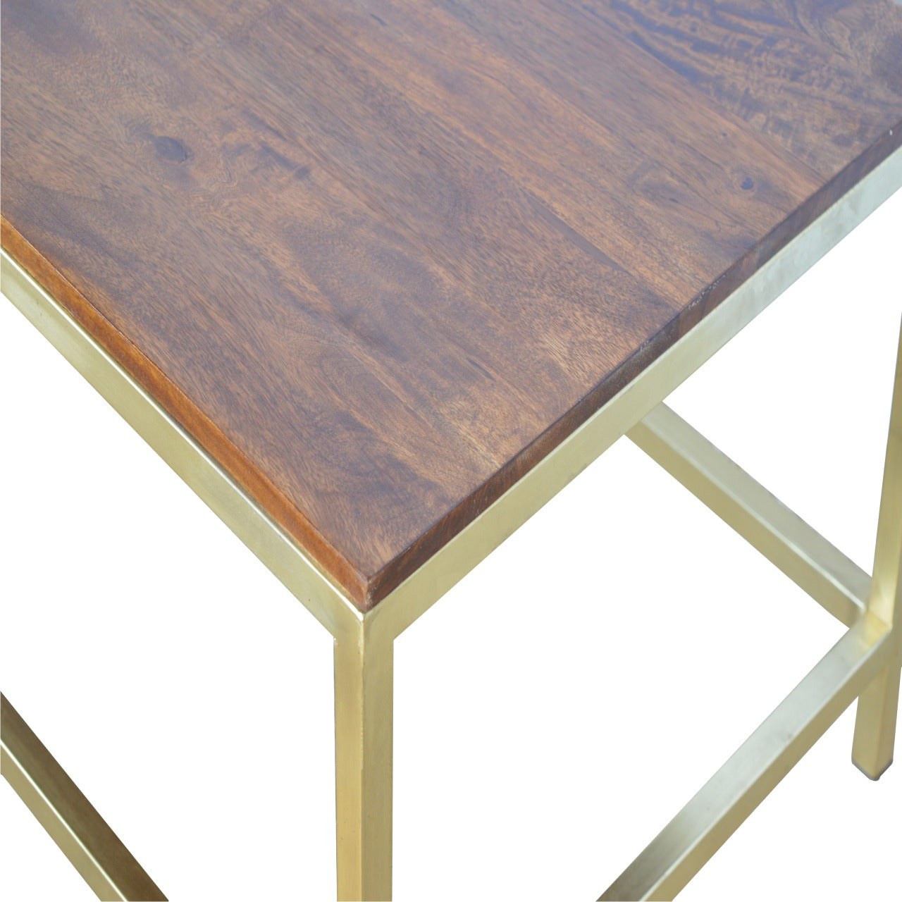 Rectangle Gold Coffee Table - Luxe Home Comforts