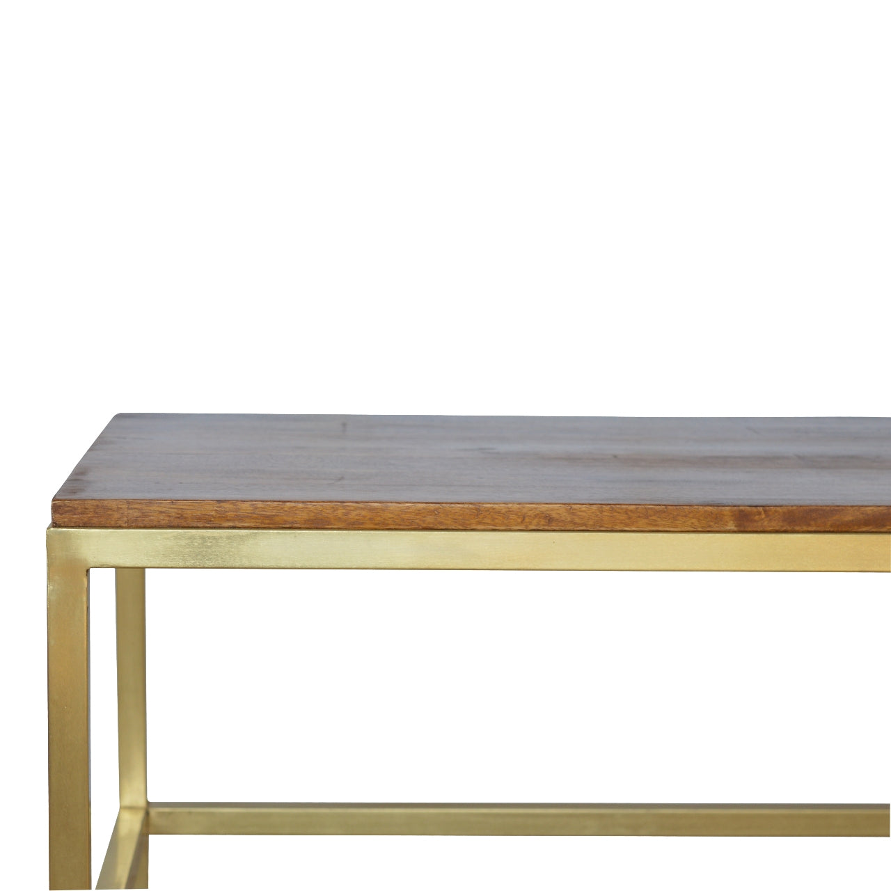 Rectangle Gold Coffee Table - Luxe Home Comforts