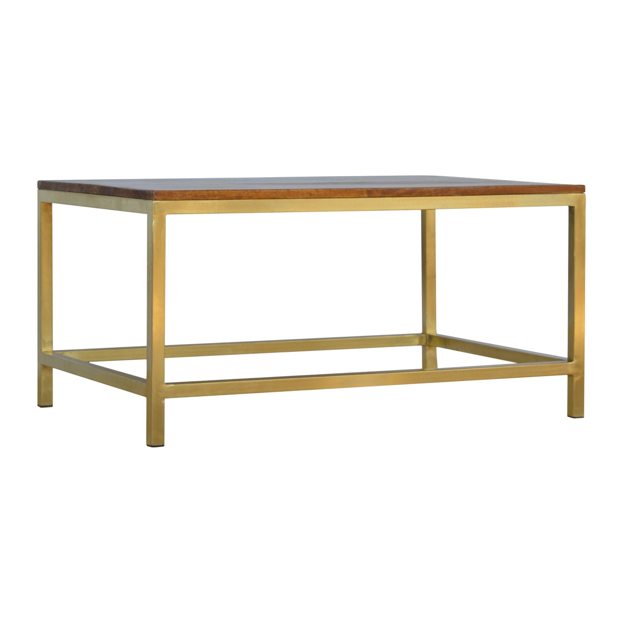Rectangle Gold Coffee Table - Luxe Home Comforts