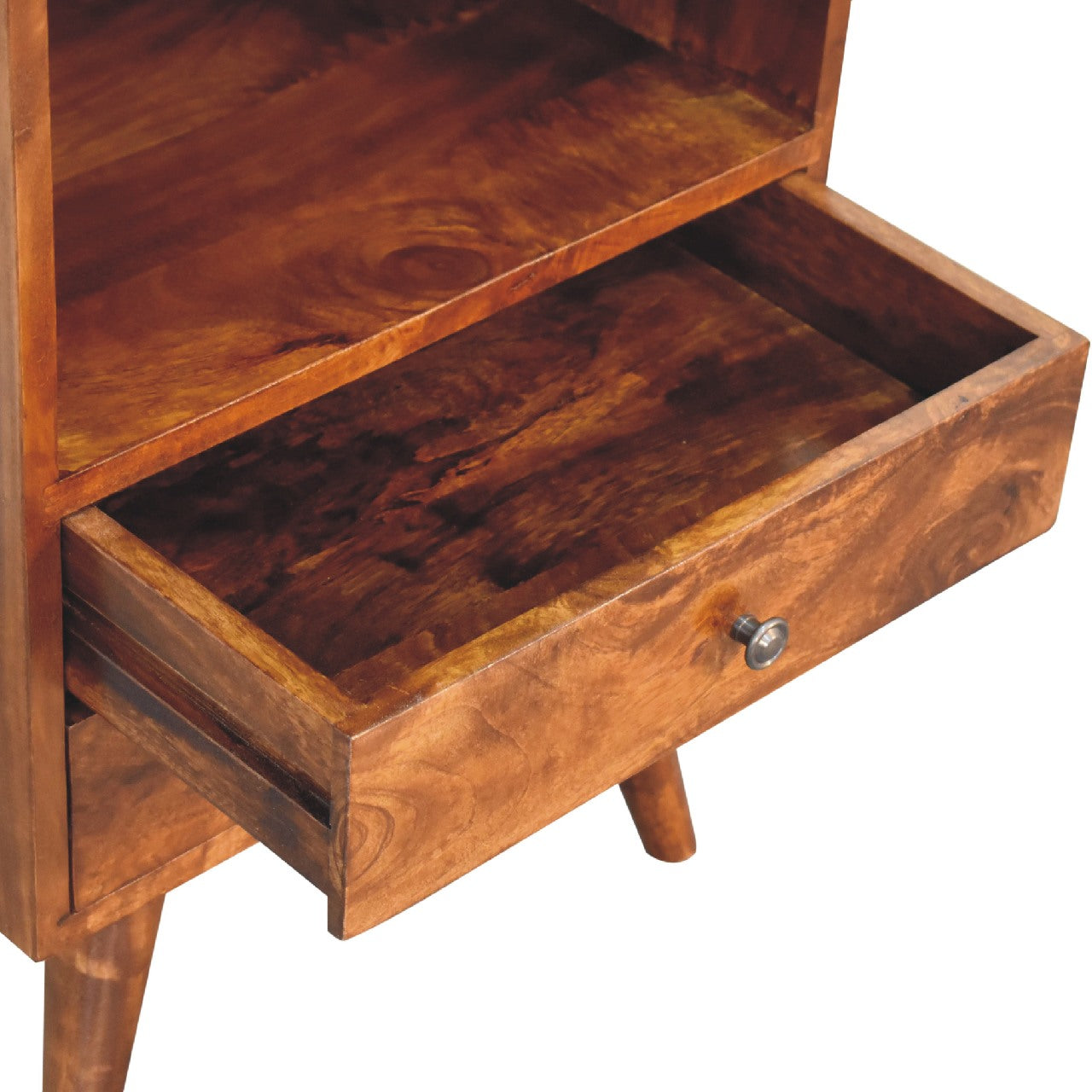 Round Chestnut Display Cabinet - Luxe Home Comforts