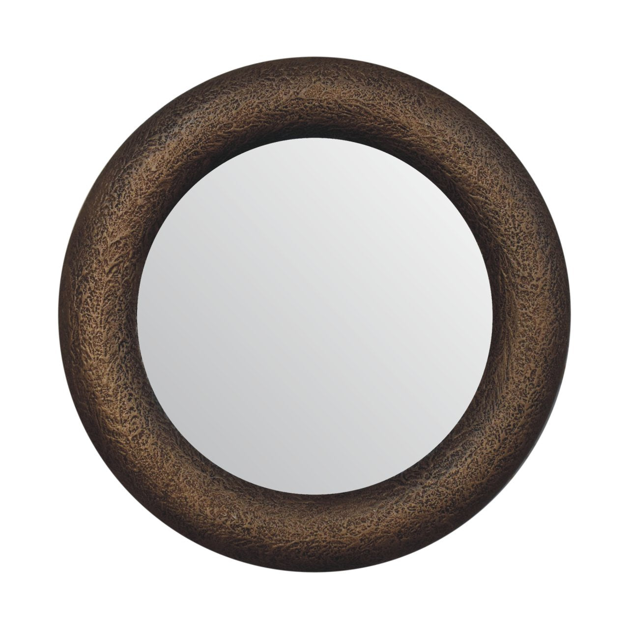 Round Metallic Hammered Mirror - Luxe Home Comforts