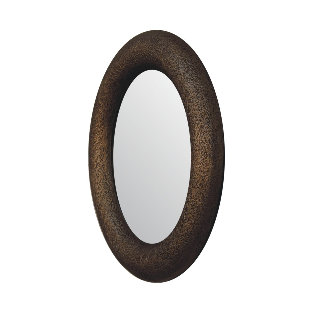 Round Metallic Hammered Mirror - Luxe Home Comforts