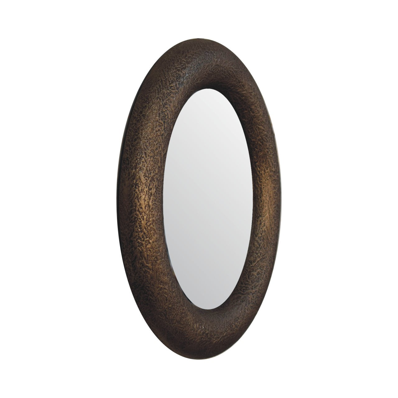 Round Metallic Hammered Mirror - Luxe Home Comforts