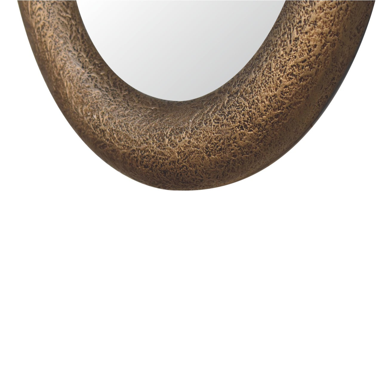 Round Metallic Hammered Mirror - Luxe Home Comforts