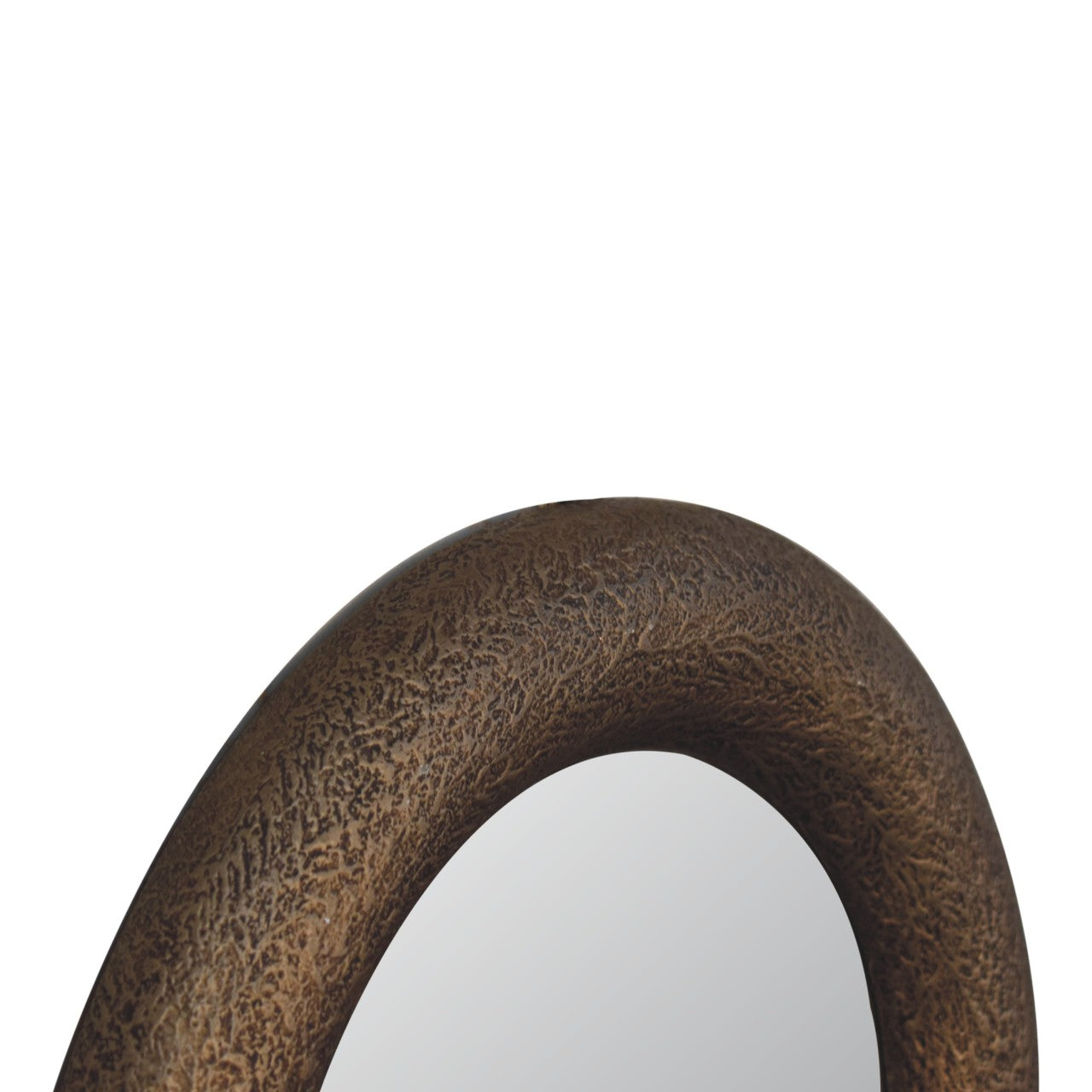 Round Metallic Hammered Mirror - Luxe Home Comforts