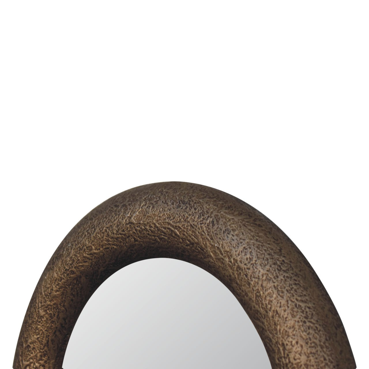 Round Metallic Hammered Mirror - Luxe Home Comforts