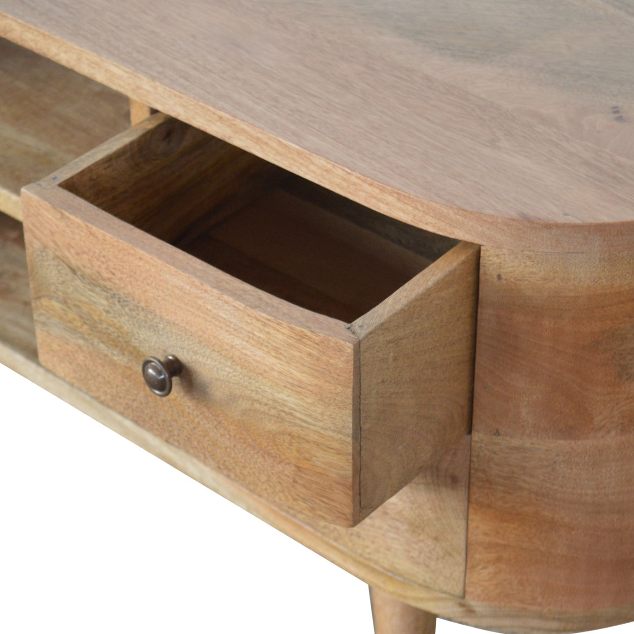 Rounded Entertainment Unit - Luxe Home Comforts