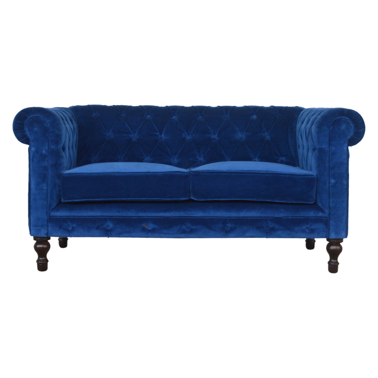 Royal Blue Velvet Chesterfield Sofa - Luxe Home Comforts