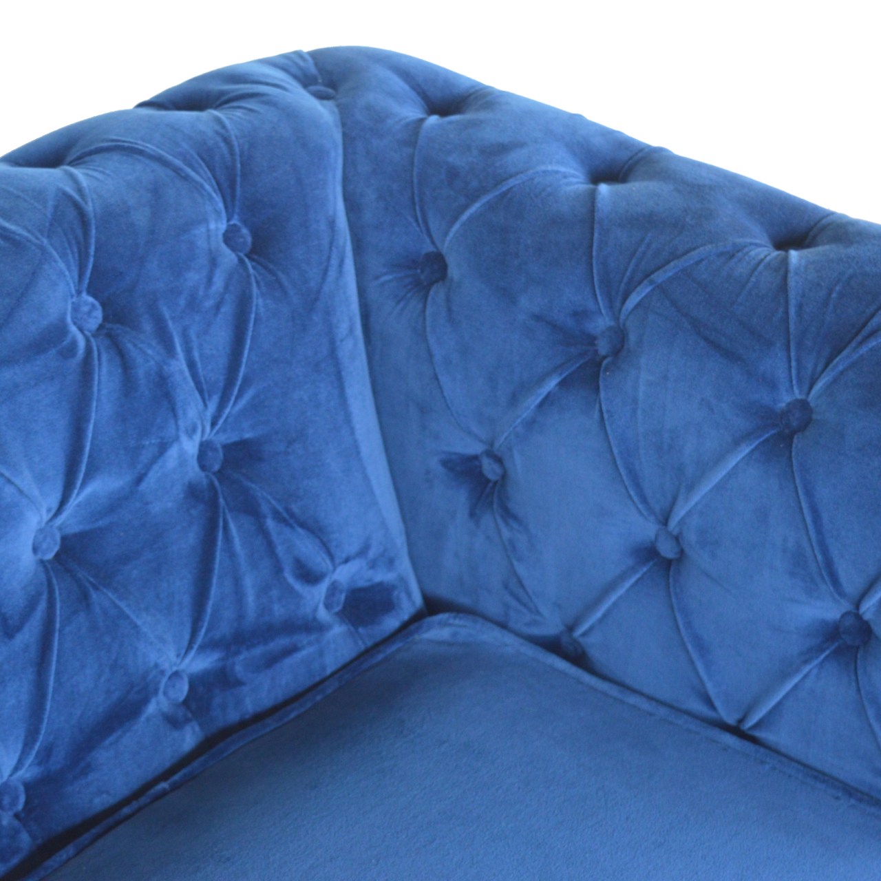 Royal Blue Velvet Chesterfield Sofa - Luxe Home Comforts