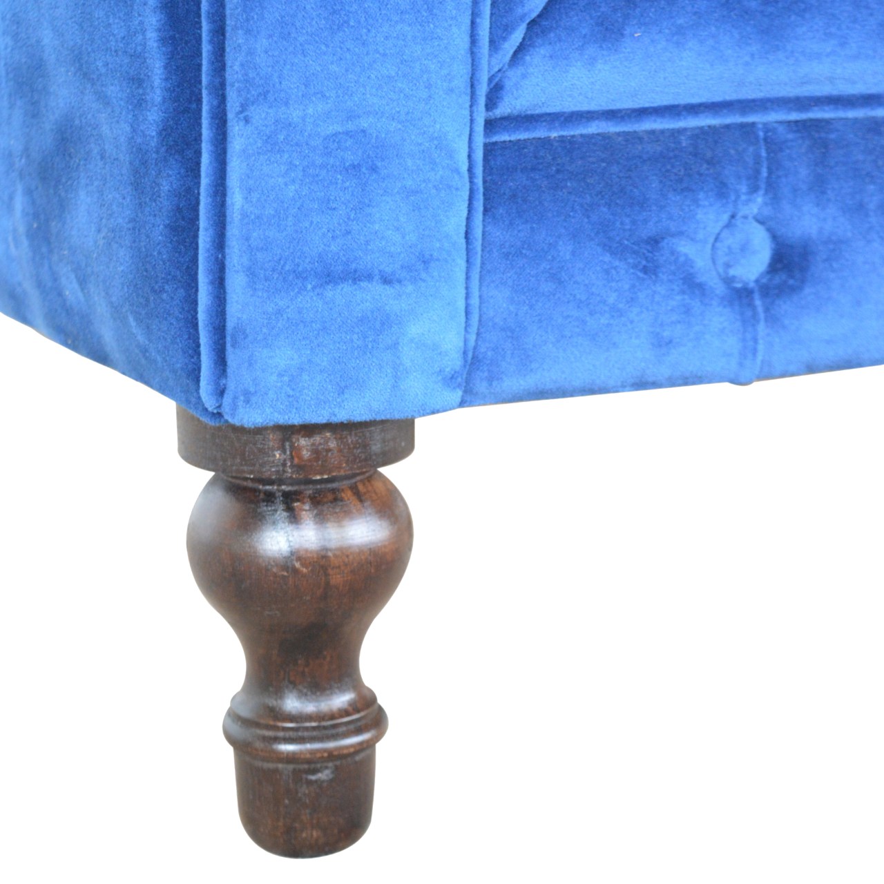 Royal Blue Velvet Chesterfield Sofa - Luxe Home Comforts