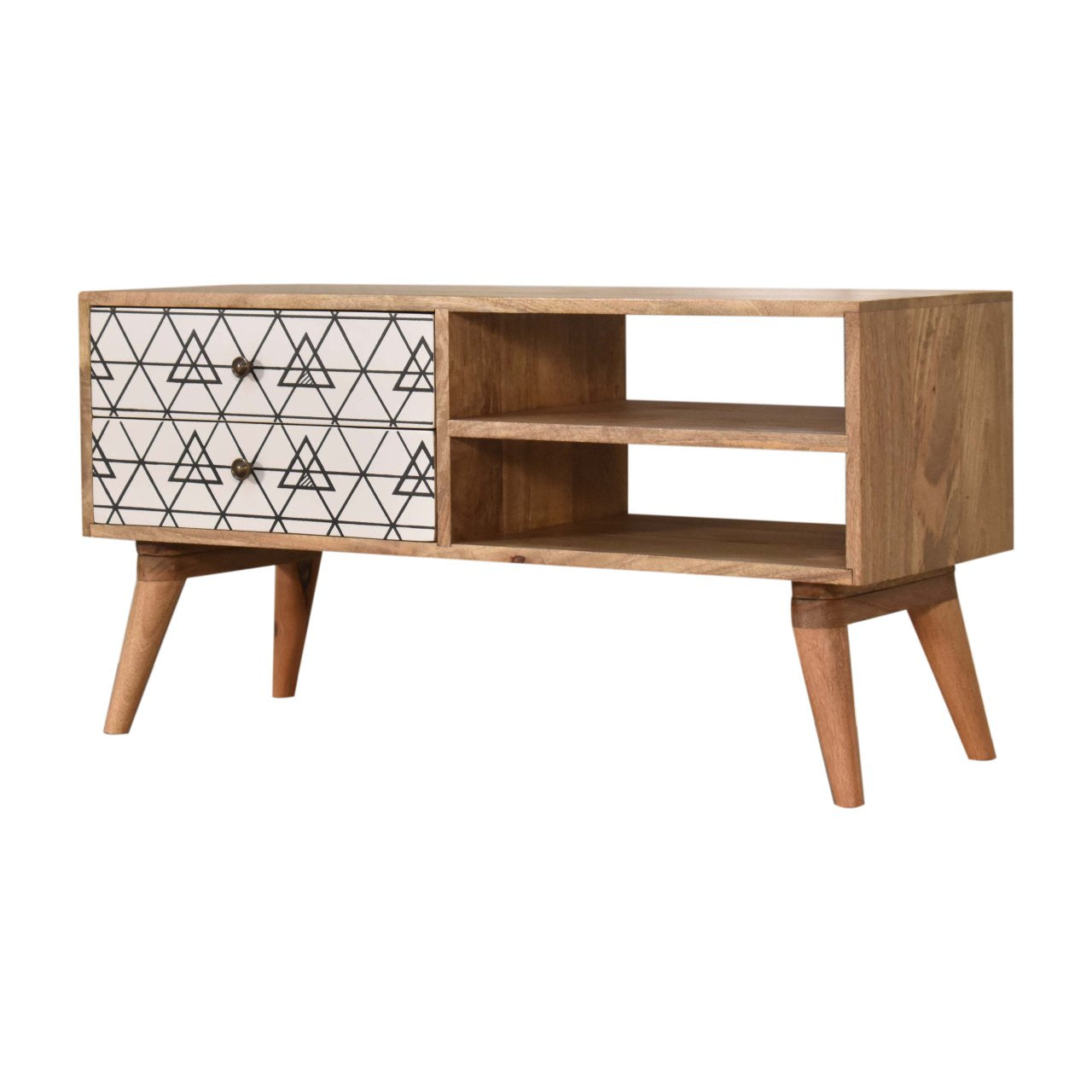 Triangle Printed Media Unit - Luxe Home Comforts