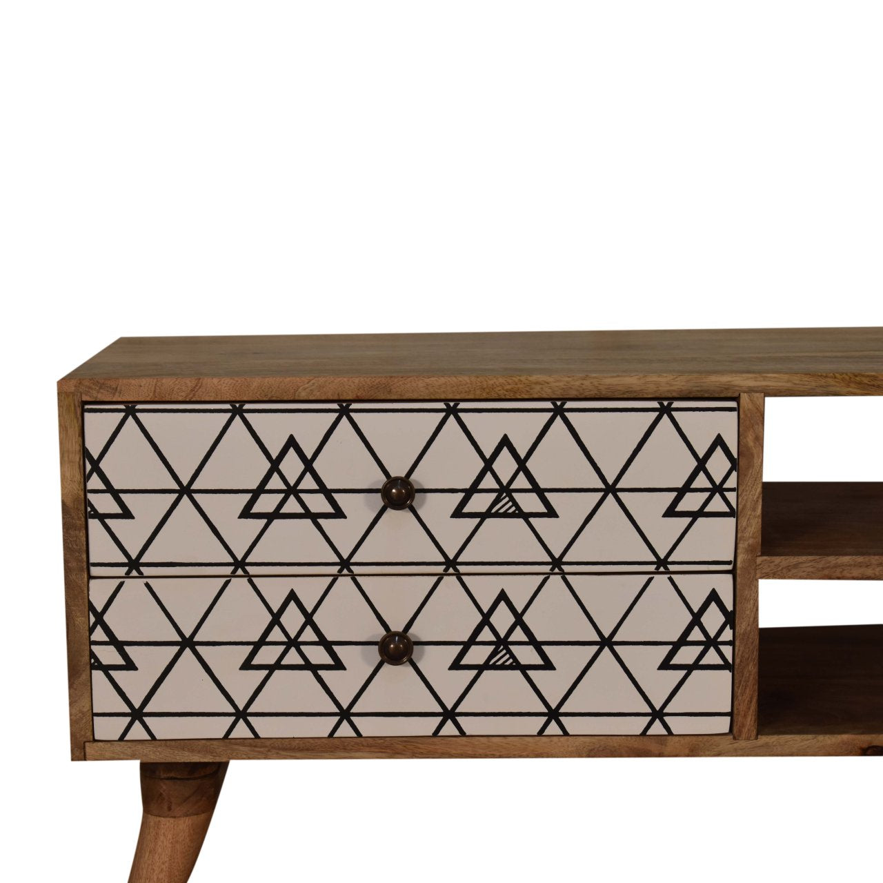 Triangle Printed Media Unit - Luxe Home Comforts