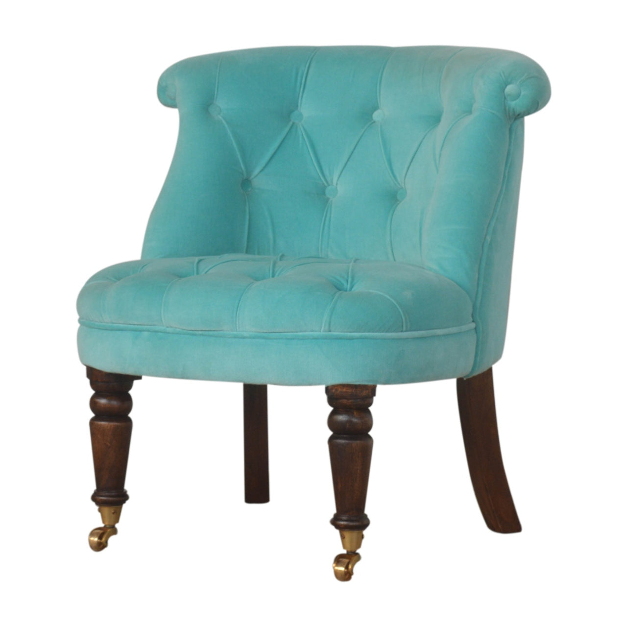 Turquoise Velvet Accent Chair - Luxe Home Comforts