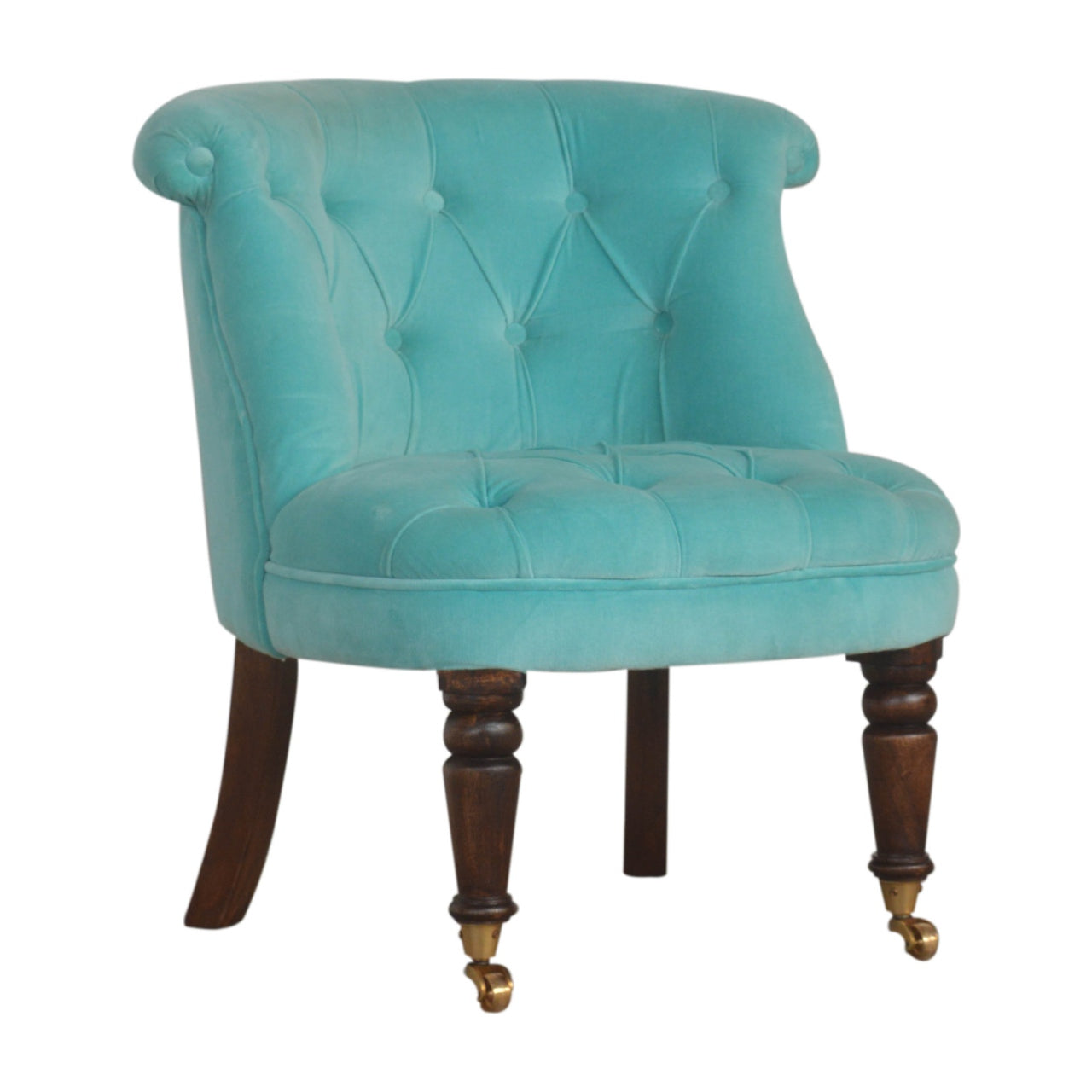 Turquoise Velvet Accent Chair - Luxe Home Comforts