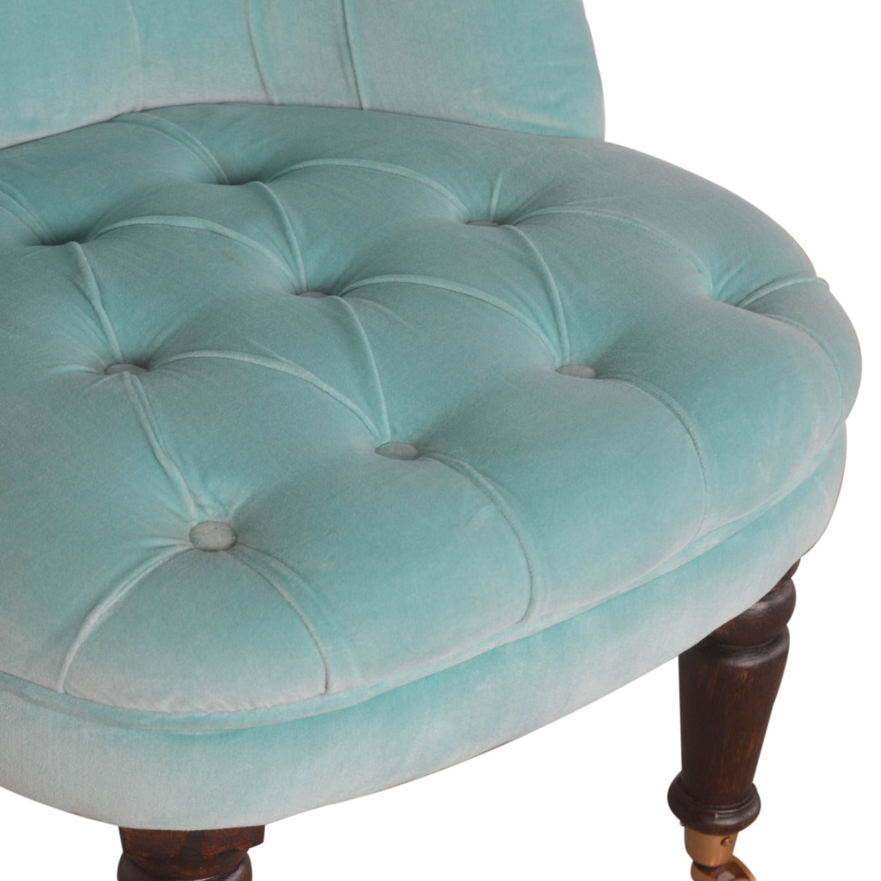 Turquoise Velvet Accent Chair - Luxe Home Comforts