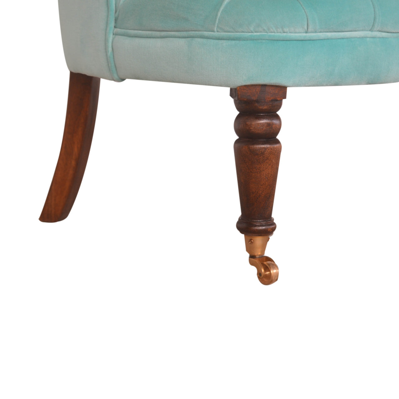 Turquoise Velvet Accent Chair - Luxe Home Comforts