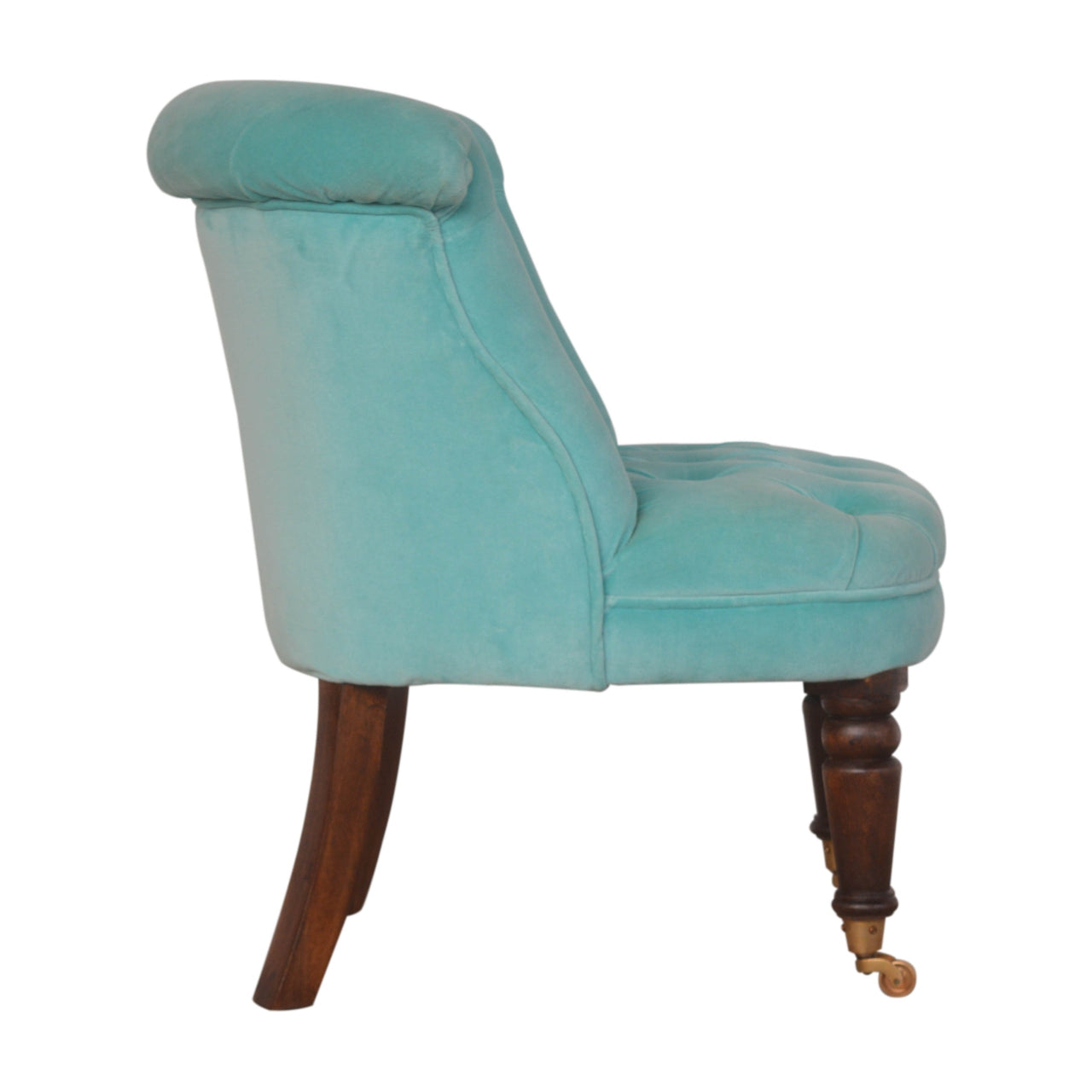 Turquoise Velvet Accent Chair - Luxe Home Comforts