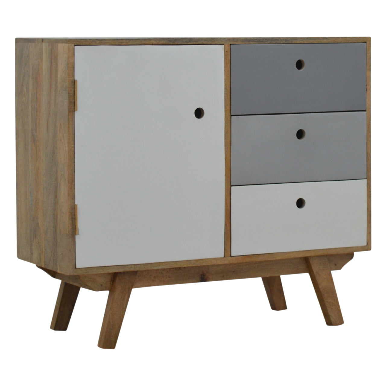 Two Tone Hand Painted Cabinet - Luxe Home Comforts