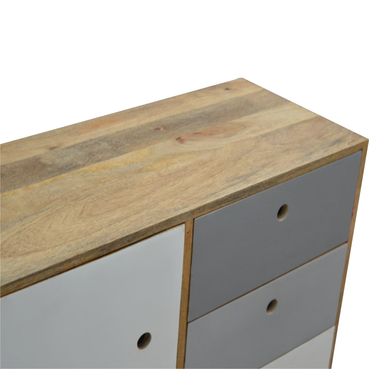 Two Tone Hand Painted Cabinet - Luxe Home Comforts