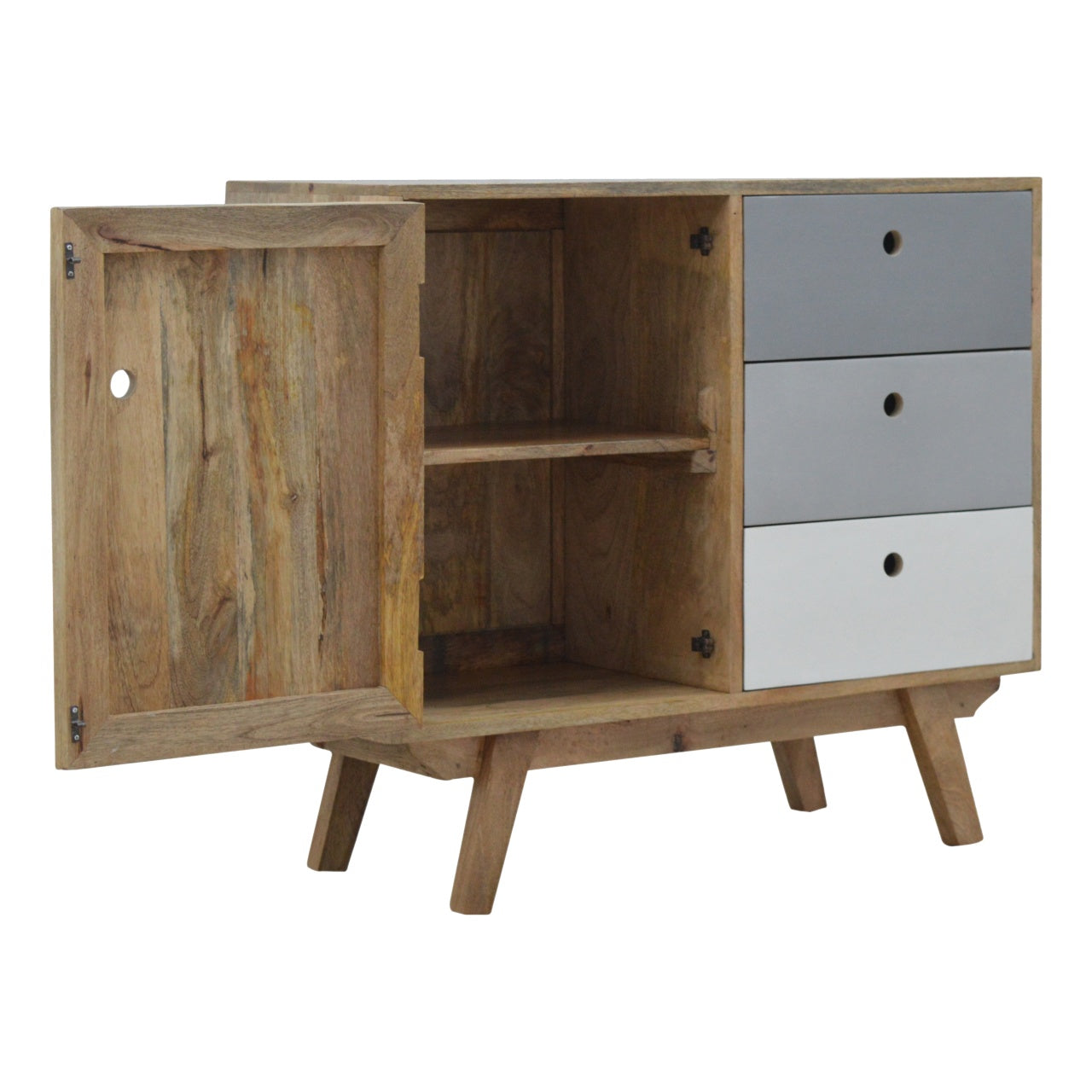 Two Tone Hand Painted Cabinet - Luxe Home Comforts