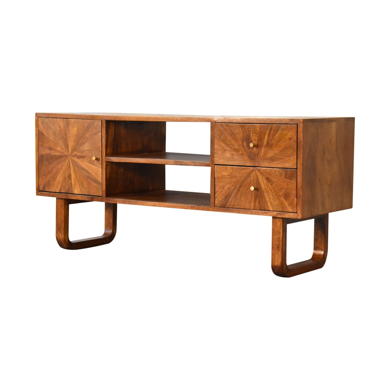 U-Chestnut Sunrise Media Unit - Luxe Home Comforts