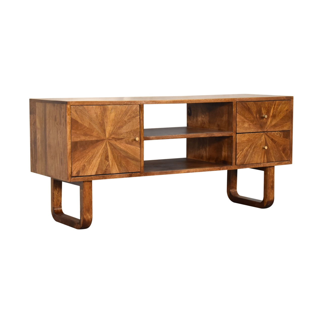 U-Chestnut Sunrise Media Unit - Luxe Home Comforts