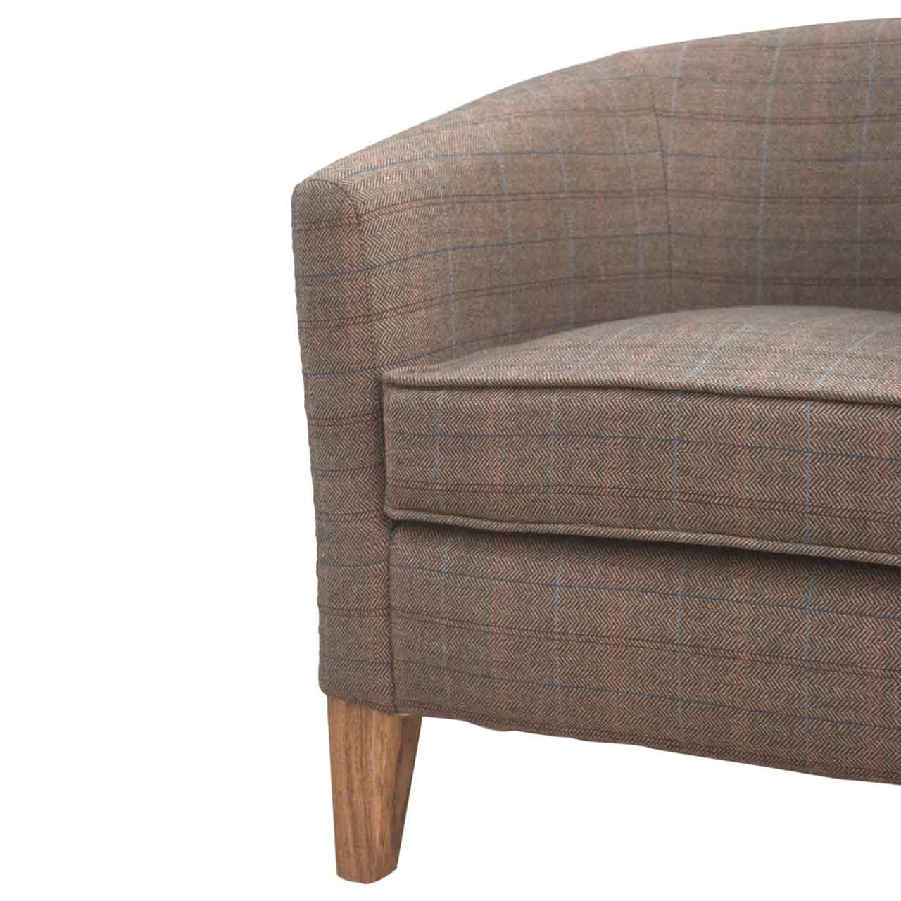 Upholstered Tweed Tub Chair - Luxe Home Comforts