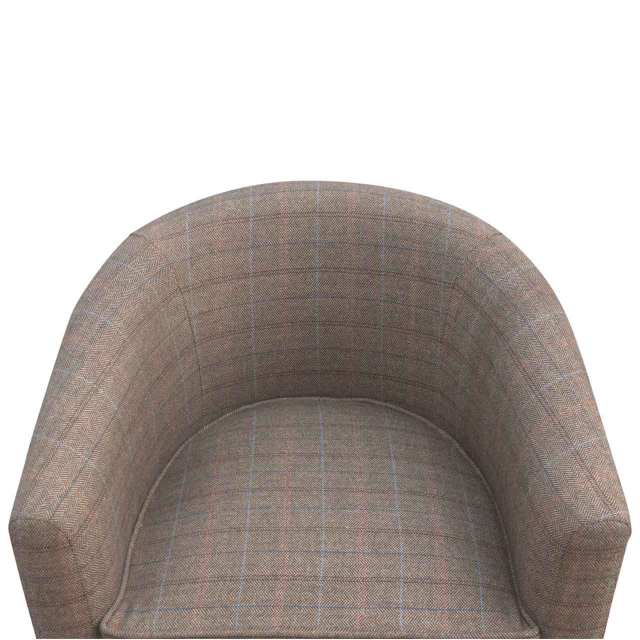 Upholstered Tweed Tub Chair - Luxe Home Comforts