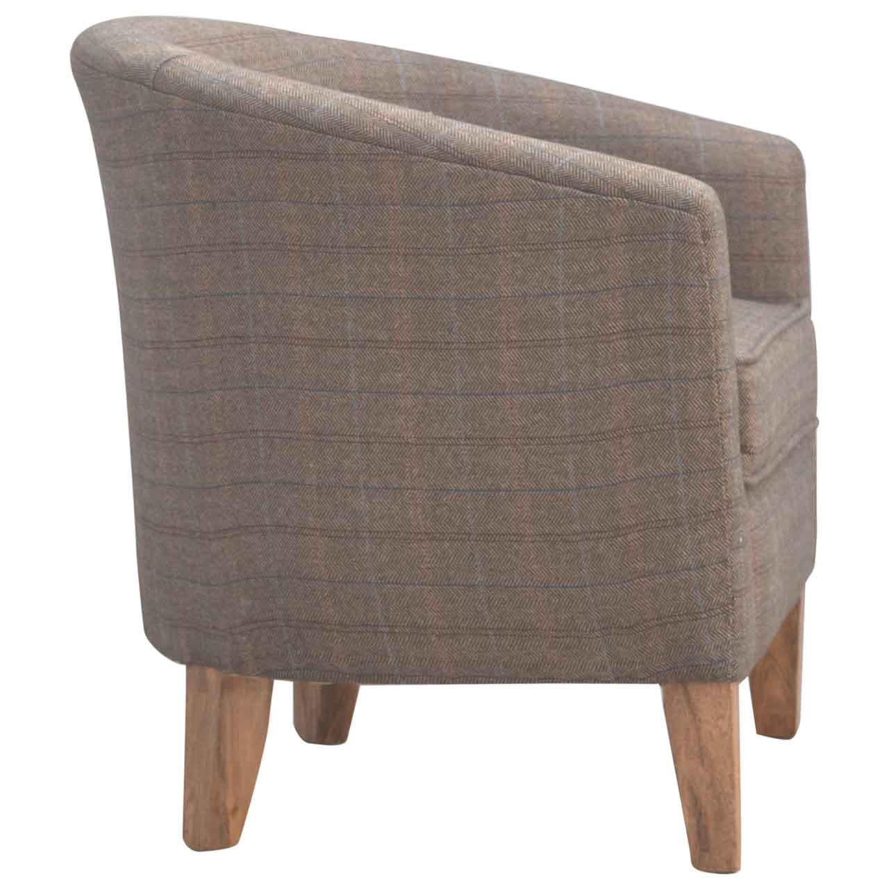 Upholstered Tweed Tub Chair - Luxe Home Comforts