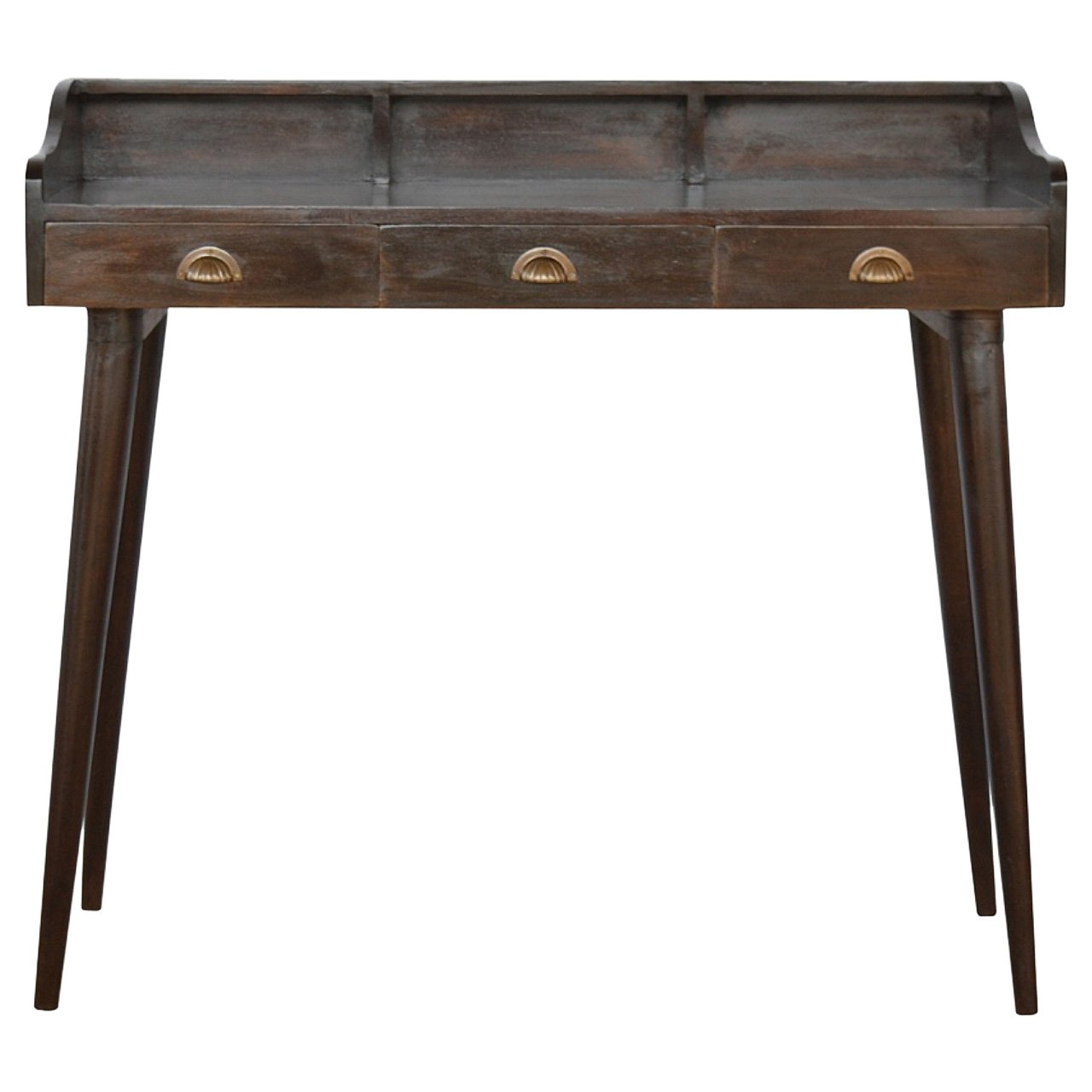 Walnut Gallery Shell Writing Desk - Luxe Home Comforts