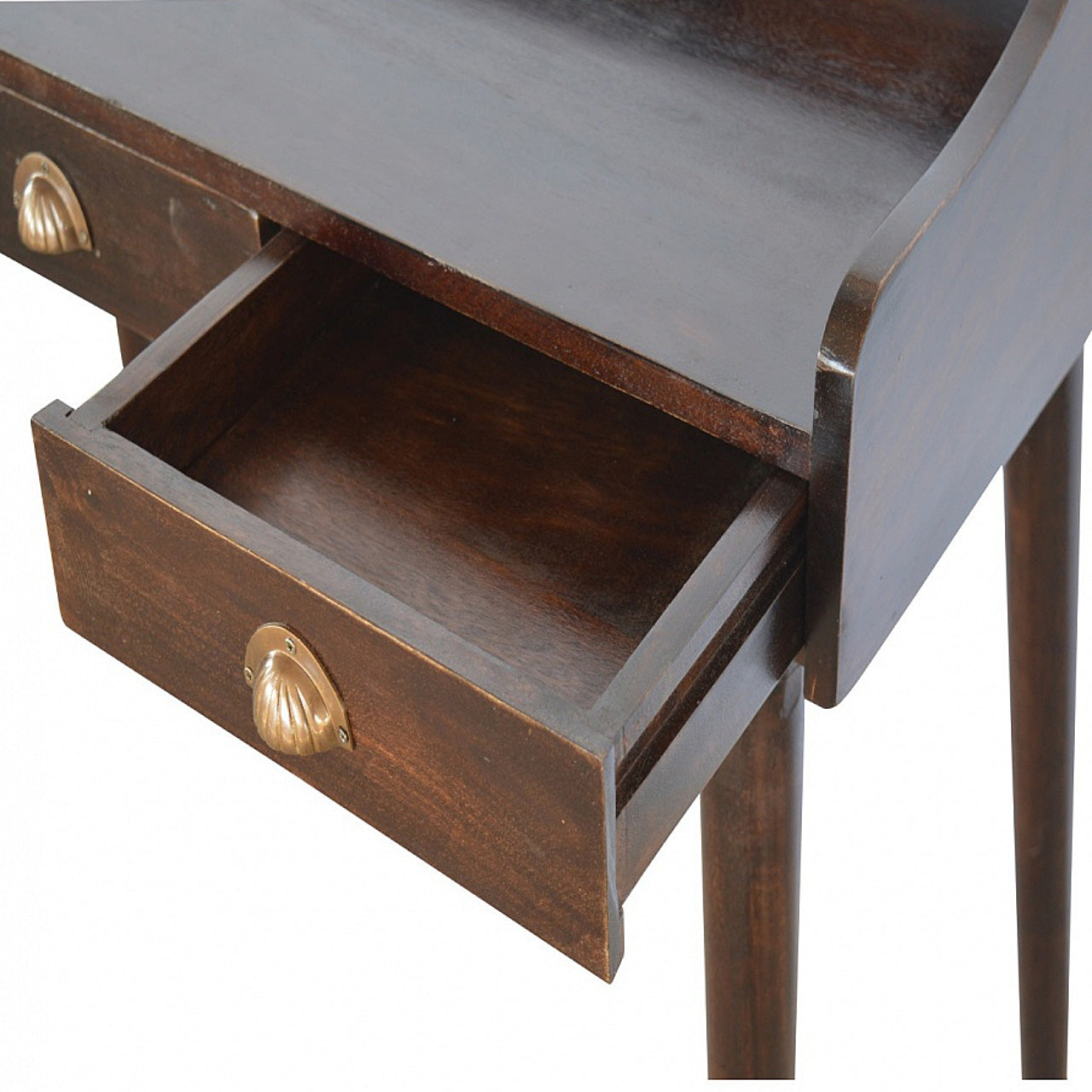 Walnut Gallery Shell Writing Desk - Luxe Home Comforts