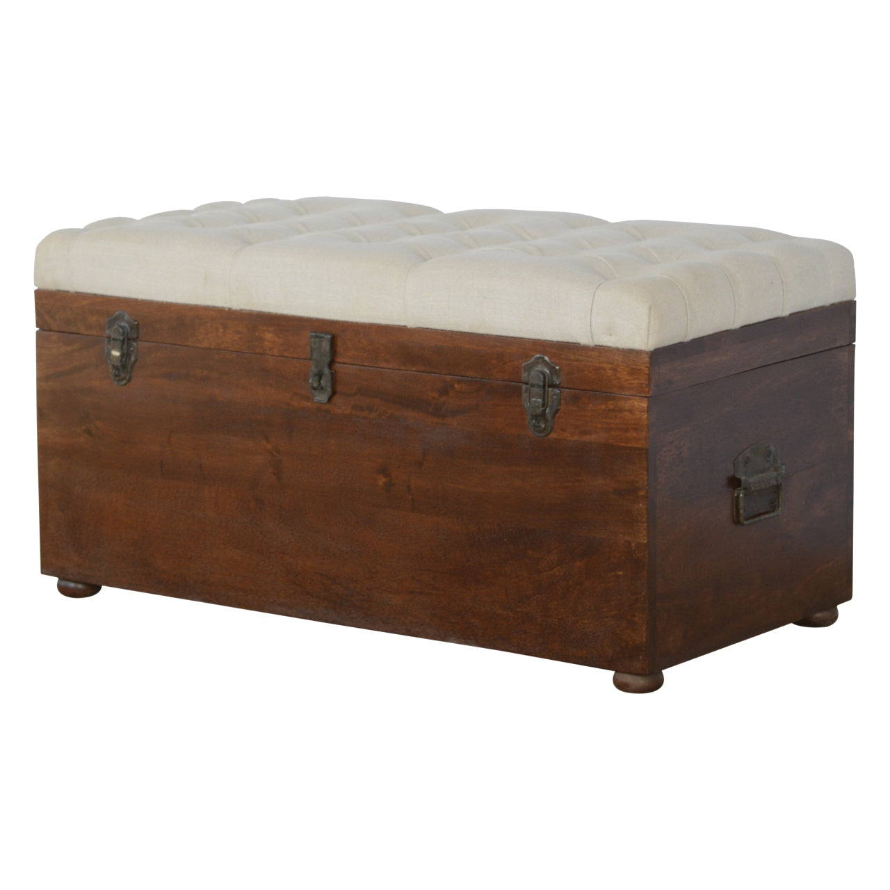 White Linen Storage Trunk - Luxe Home Comforts