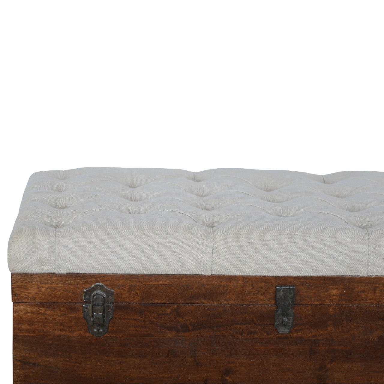 White Linen Storage Trunk - Luxe Home Comforts