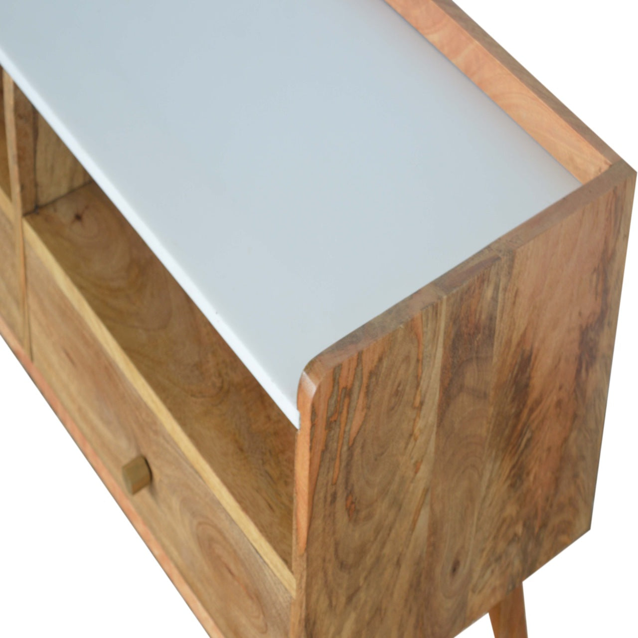 White Marble Top Media Unit - Luxe Home Comforts