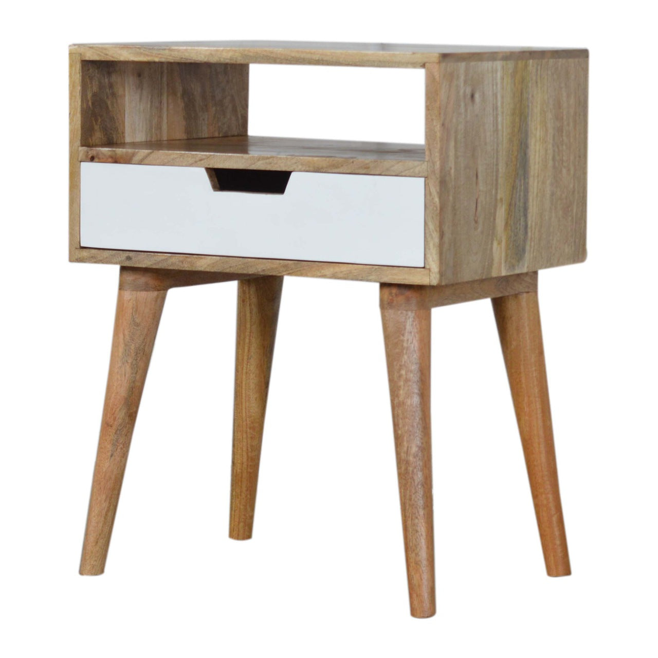 White Painted Drawer Bedside Table - Luxe Home Comforts