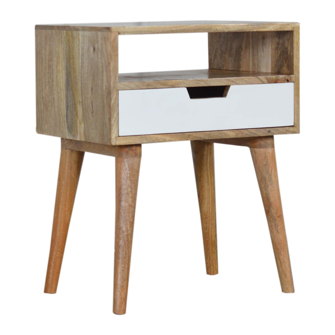 White Painted Drawer Bedside Table - Luxe Home Comforts