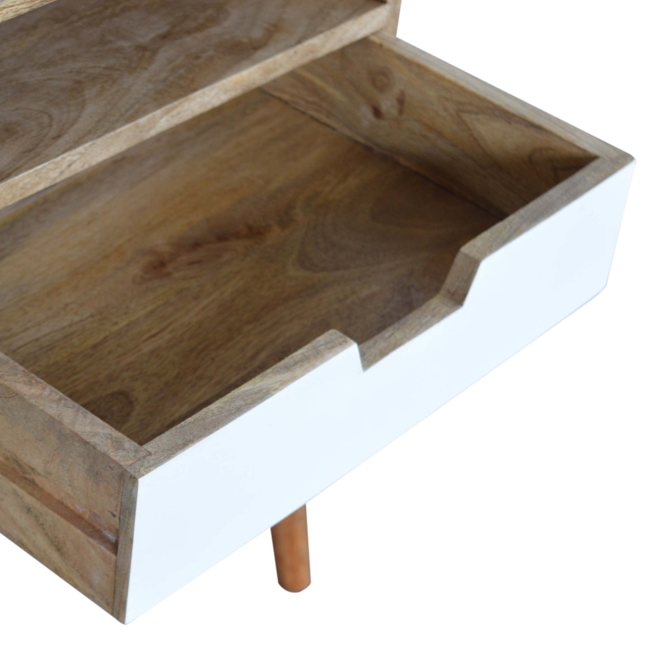 White Painted Drawer Bedside Table - Luxe Home Comforts