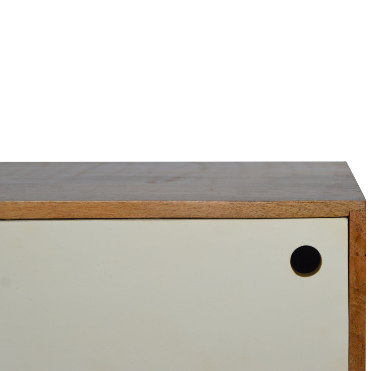 White Sliding Media Unit - Luxe Home Comforts