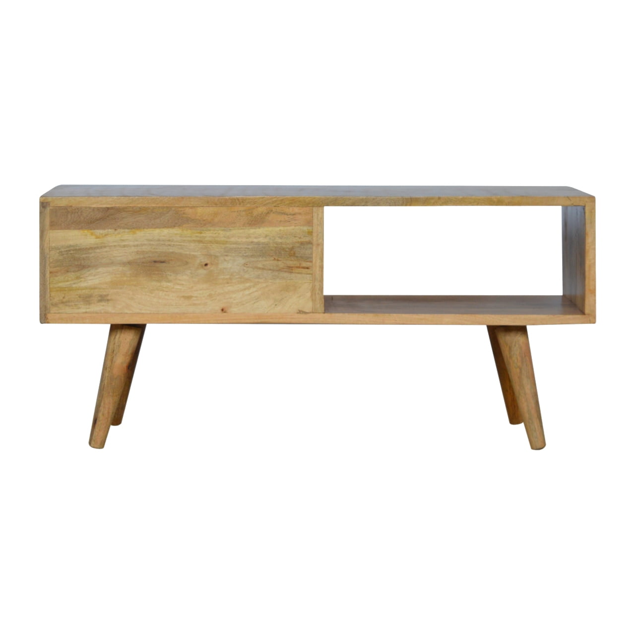 White Sliding Media Unit - Luxe Home Comforts