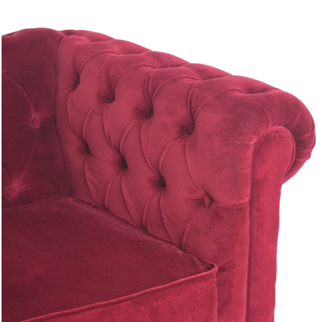 Wine Red Chesterfield Armchair - Luxe Home Comforts