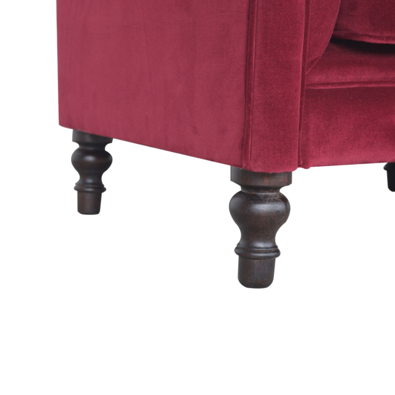 Wine Red Chesterfield Armchair - Luxe Home Comforts